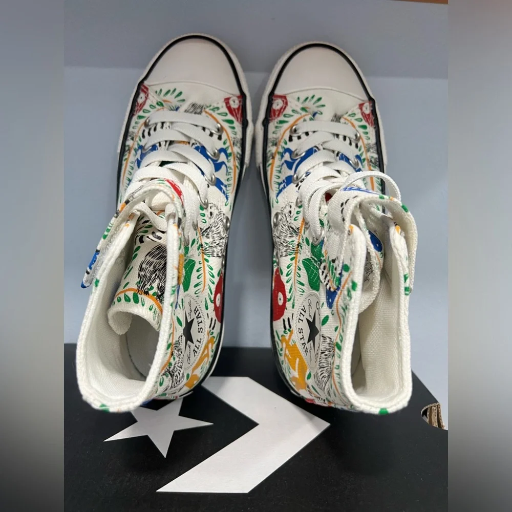 CONVERSE Chuck Taylor All Star Kids Sloth Jungle High Tops Boys SZ 2 NEW IN BOX